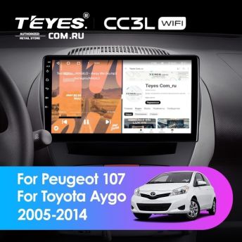 Штатная магнитола Teyes CC3L WiFi 2/32 Toyota Aygo (2005-2014)