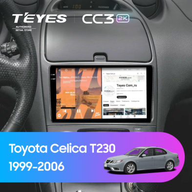 Штатная магнитола Teyes CC3 2K 4/64 Toyota Celica T230 (1999-2006)