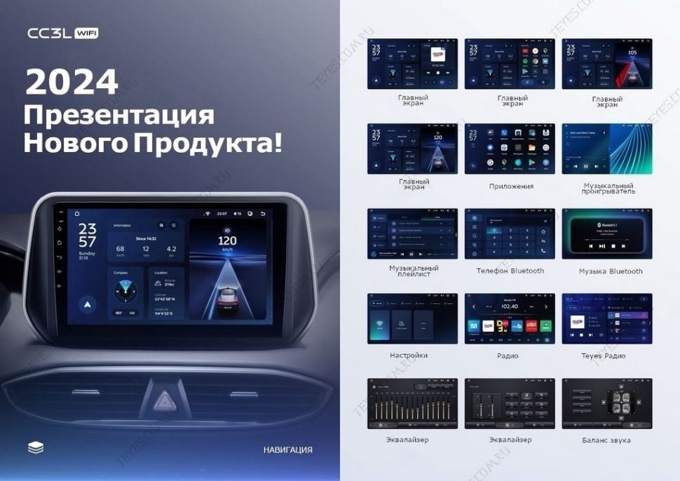 Штатная магнитола Teyes CC3L WiFi 2/32 Ford Focus 3 (2011-2019)