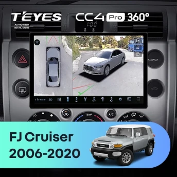 Штатная магнитола Teyes CC4 Pro 360 8/128 Toyota FJ Cruiser J15 (2006-2020) (13")