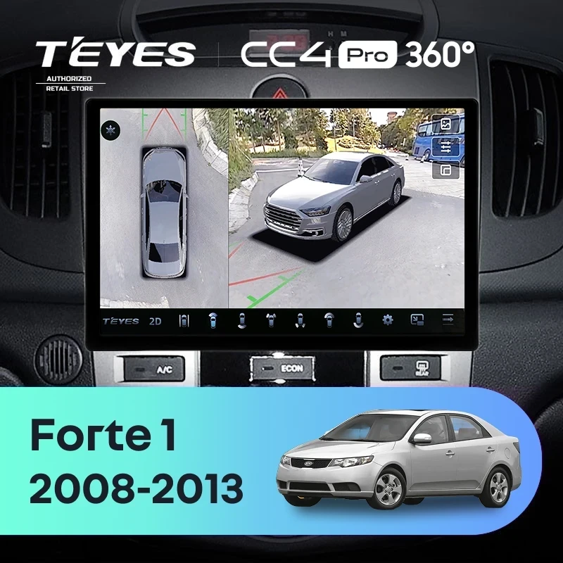 Штатная магнитола Teyes CC4 Pro 360 12/256 Kia Forte 1 (2008-2013) F2 (13")