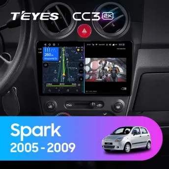Штатная магнитола Teyes CC3 2K 360 6/128 Chevrolet Spark M200 (2005-2009)