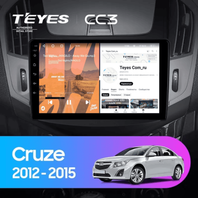Штатная магнитола Teyes CC3 4/32 Chevrolet Cruze J300 J308 (2012-2015) F3