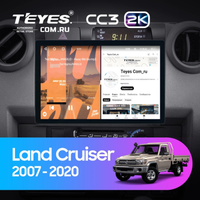 Штатная магнитола Teyes CC3 2K 6/128 Toyota Land Cruiser 70 Series LC 79 (2007-2020) (11")