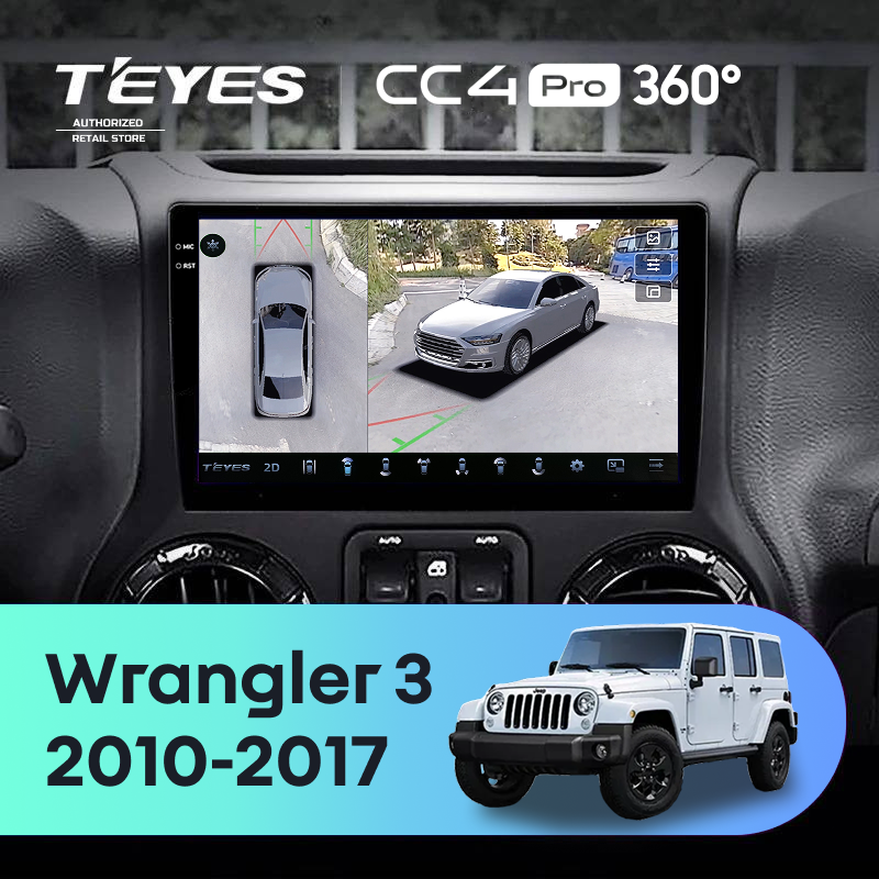 Штатная магнитола Teyes CC4 Pro 360 12/256 Jeep Wrangler 3 JK (2010-2017) L15