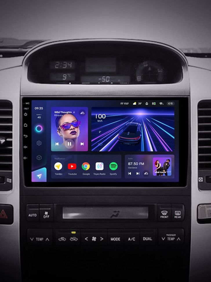 Штатная магнитола Teyes CC3 4/32 Toyota Land Cruiser Prado J120 (2002-2009) F1 Тип-A