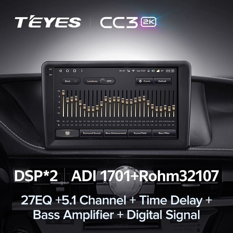 Штатная магнитола Teyes CC3 2K 4/64 Lexus ES ES200 ES250 ES300h ES350 XV60 VI (2012-2018) Тип-C