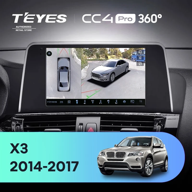 Штатная магнитола Teyes CC4 Pro 360 8/128 BMW X3 F25 NBT (2014-2017)