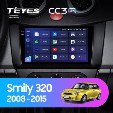 Штатная магнитола Teyes CC3 2K 360 6/128 Lifan Smily 320 (2008-2015)