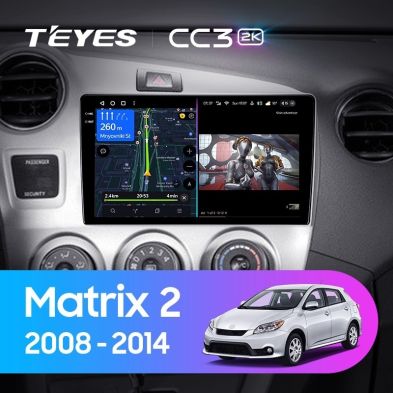 Штатная магнитола Teyes CC3 2K 4/32 Toyota Matrix 2 E140 (2008-2014)