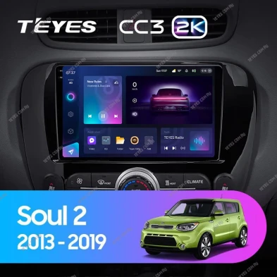 Штатная магнитола Teyes CC3 2K 4/32 Kia Soul 2 PS (2013-2019) Тип-B