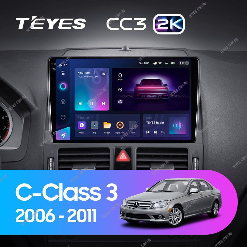 Штатная магнитола Teyes CC3 2K 4/64 Mercedes-Benz C-Class 3 W204 S204 (2006-2011)