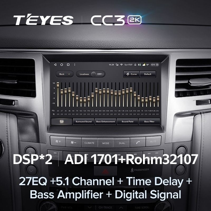 Штатная магнитола Teyes CC3 2K 4/32 Lexus LX570 J200 3 (2007-2015) Тип-C