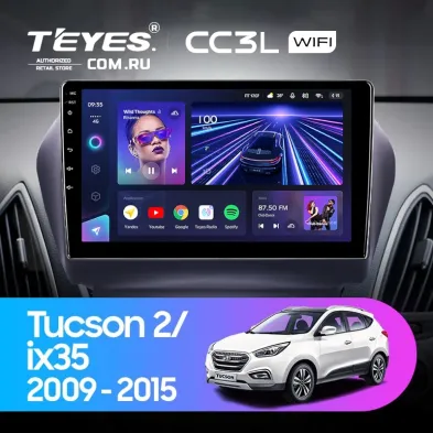 Штатная магнитола Teyes CC3L WiFi 2/32 Hyundai ix35 (2009-2015) (Tucson 2) Тип-C (10")