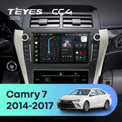 Штатная магнитола Teyes CC4 6/64 Toyota Camry 7 XV 50 55 (2014-2017) F3 с кнопками