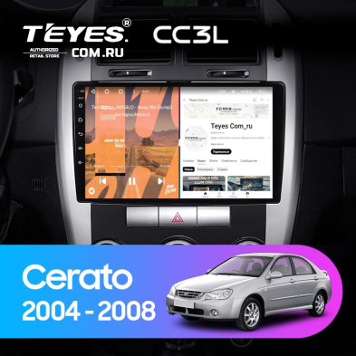 Штатная магнитола Teyes CC3L 4/32 Kia Cerato 1 LD (2004-2008) F1