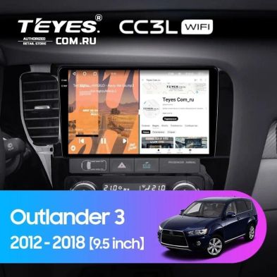 Штатная магнитола Teyes CC3L WiFi 2/32 Mitsubishi Outlander 3 GF0W GG0W (2012-2018) Тип-A
