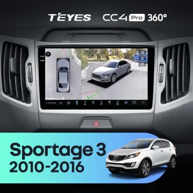 Штатная магнитола Teyes CC4 Pro 360 8/128 Kia Sportage 3 SL (2010-2016) Тип-A