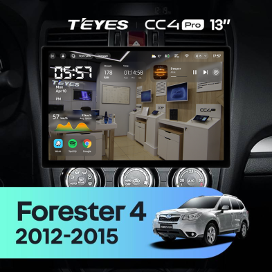 Штатная магнитола Teyes CC4 Pro 8/128 Subaru Forester 4 SJ (2012-2015) Тип-B (13")