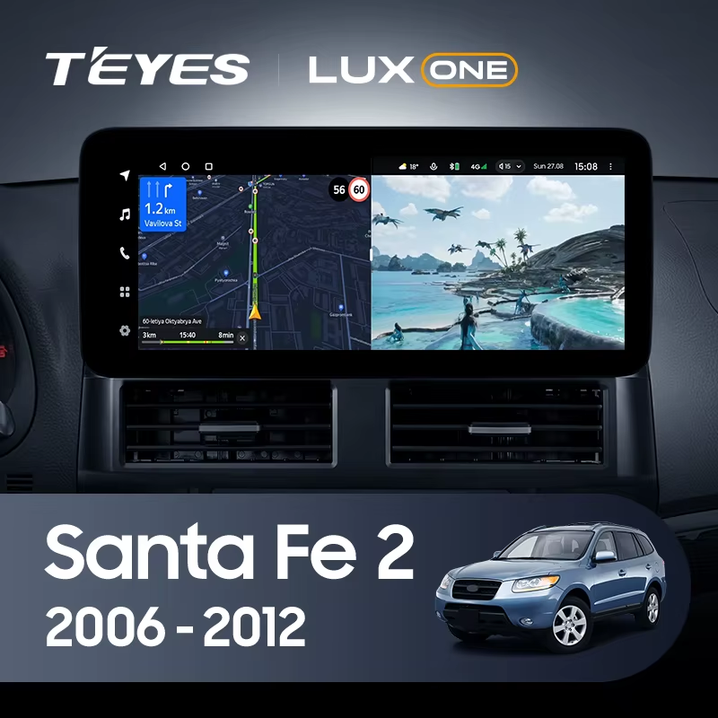Штатная магнитола Teyes LUX ONE 4/32 Hyundai Santa Fe 2 (2006-2012)