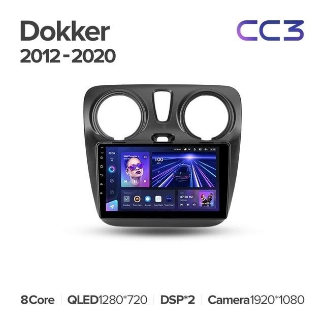 Штатная магнитола Teyes CC3L 4/64 Renault Dokker (2012-2020)