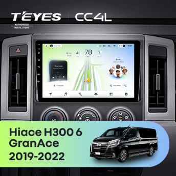 Штатная магнитола Teyes CC4L 6/64 Toyota Hiace H300 VI (2019-2022) Тип-B