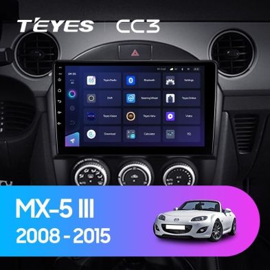 Штатная магнитола Teyes CC3 4/32 Mazda MX-5 (2008-2015)