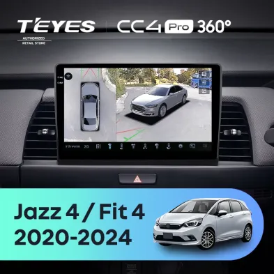 Штатная магнитола Teyes CC4 Pro 360 12/256 Honda Jazz 4 (2020-2024) Тип-B Правый руль