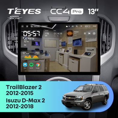 Штатная магнитола Teyes CC4 Pro 8/128 Isuzu D-Max 2 (2012-2018) (13")