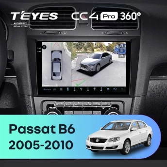 Штатная магнитола Teyes CC4 Pro 360 12/256 Volkswagen Passat B6 (2005-2010)