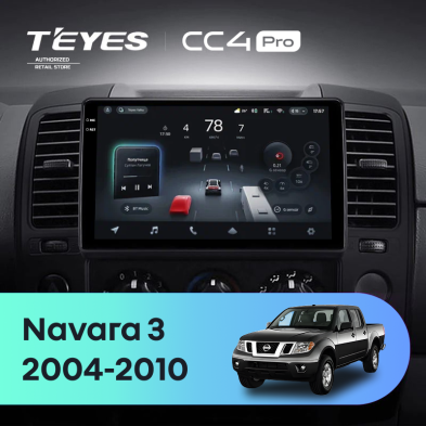 Штатная магнитола Teyes CC4 Pro 8/128 Nissan Navara 3 D40 (2004-2010) F2