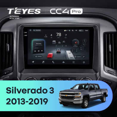 Штатная магнитола Teyes CC4 Pro 12/256 Chevrolet Silverado 3 GMTK2 (2013-2019)