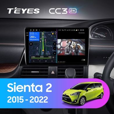 Штатная магнитола Teyes CC3 2K 4/32 Toyota Sienta 2 XP170 (2015-2022) Правый руль