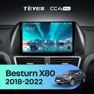 Штатная магнитола Teyes CC4 Pro 12/256 FAW Besturn X80 (2018-2022) F2