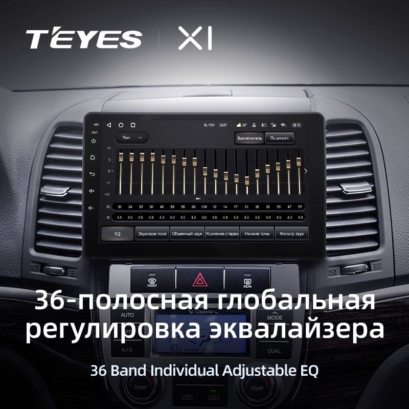 Штатная магнитола Teyes X1 4G 2/32 Hyundai Santa Fe 2 (2006-2012)