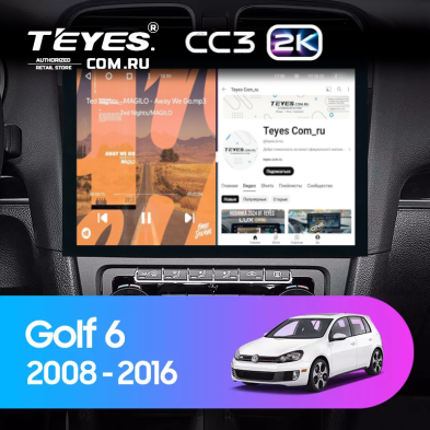 Штатная магнитола Teyes CC3 2K 4/64 Volkswagen Golf 6 (2008-2016) (13")