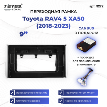 Переходная рамка Toyota RAV4 5 XA50 (2018-2023) F2 Тип-B (1 Din) (10")