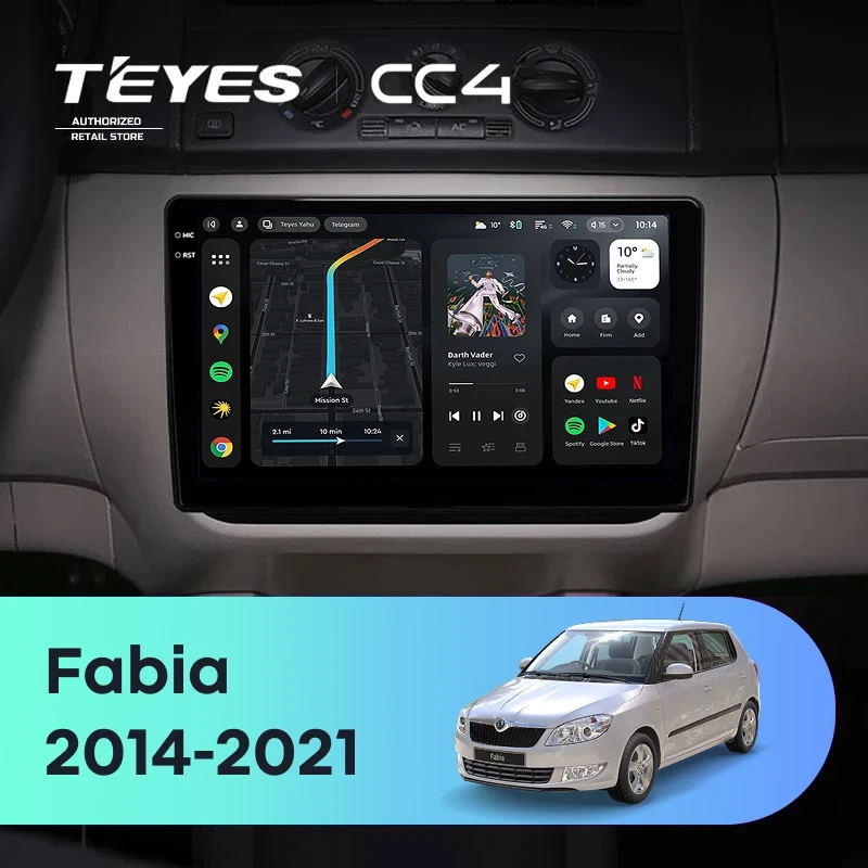 Штатная магнитола Teyes CC4 6/64 Toyota Verso R20 (2009-2018) F3