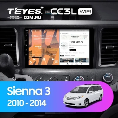 Штатная магнитола Teyes CC3L WiFi 2/32 Toyota Sienna 3 XL30 (2010-2014)