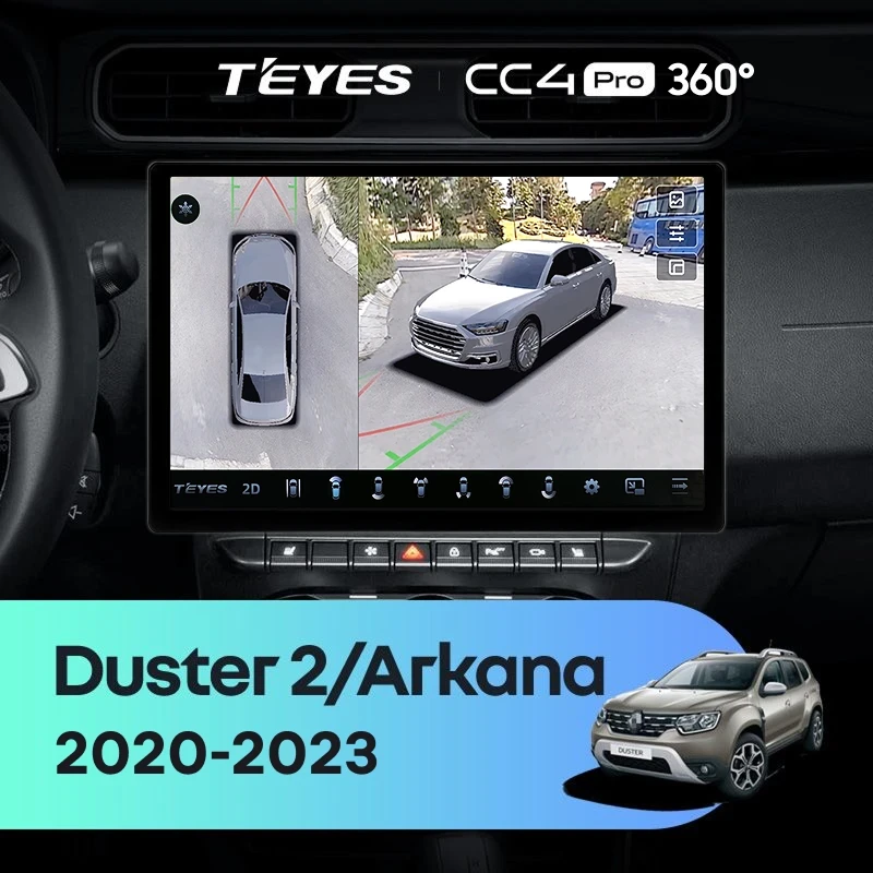 Штатная магнитола Teyes CC4 Pro 360 8/128 Renault Arkana (2020-2023) F1 (13")