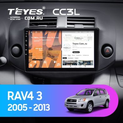 Штатная магнитола Teyes CC3L 4/64 Toyota RAV4 3 XA30 (2005-2013) F2 10"