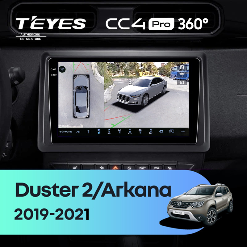Штатная магнитола Teyes CC4 Pro 360 8/128 Renault Arkana (2019-2021) F2