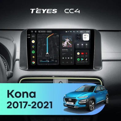 Штатная магнитола Teyes CC4 6/64 Hyundai Kona (2017-2021)