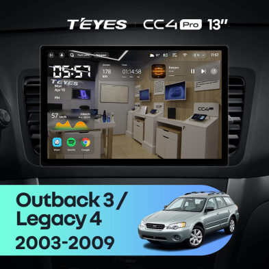 Штатная магнитола Teyes CC4 Pro 8/128 Subaru Outback 3 (2003-2009) (13&quot;)