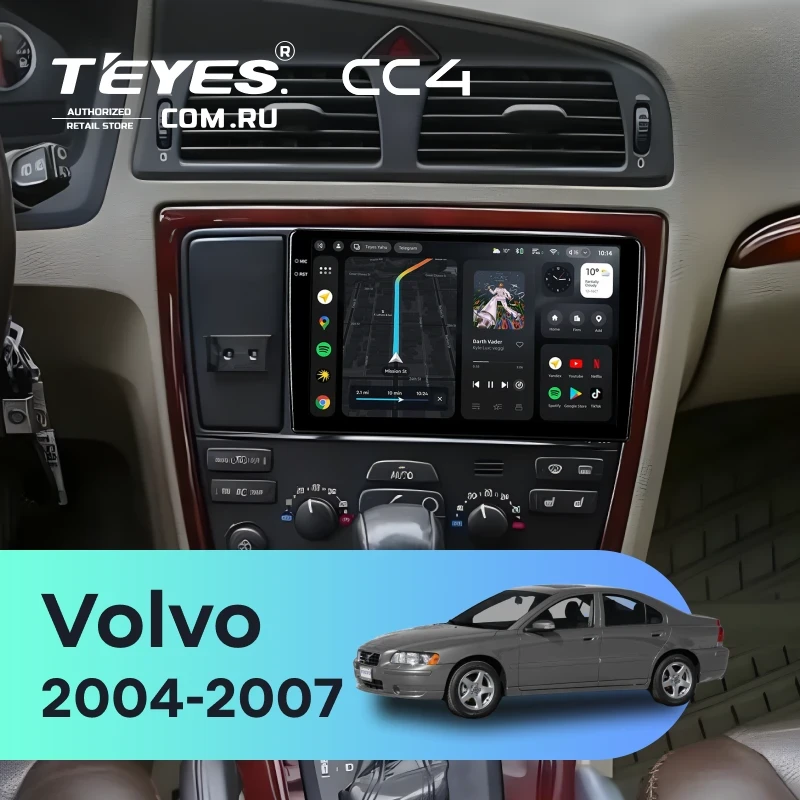 Штатная магнитола Teyes CC4 8/128 Volvo XC70 V70 (2004-2007)
