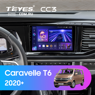 Штатная магнитола Teyes CC3 4/32 Volkswagen Caravelle T6 2020+