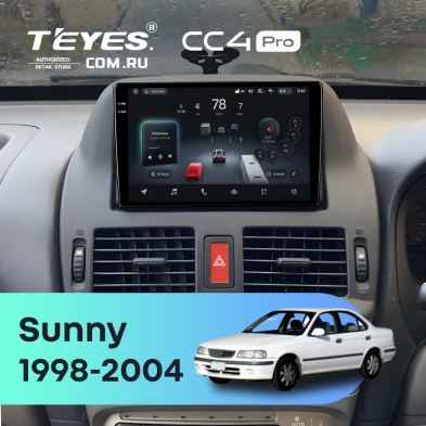 Штатная магнитола Teyes CC4 Pro 12/256 Nissan Sunny B15 (1998-2004)