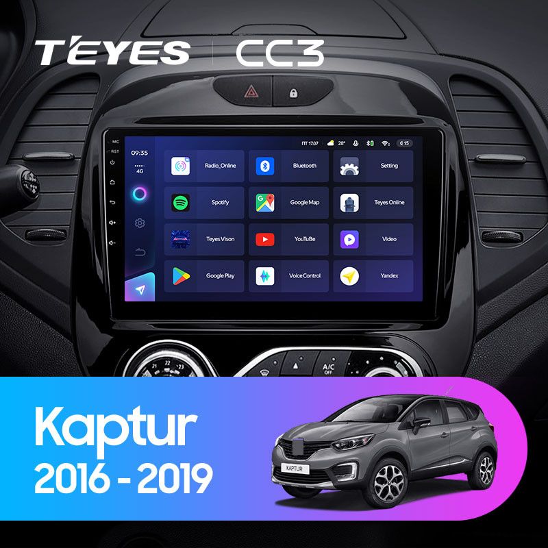 Штатная магнитола Teyes CC3 4/32 Renault Kaptur (2016-2019) F2