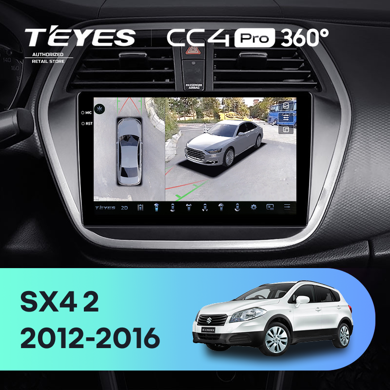 Штатная магнитола Teyes CC4 Pro 360 8/128 Suzuki SX4 2 (2012-2016)