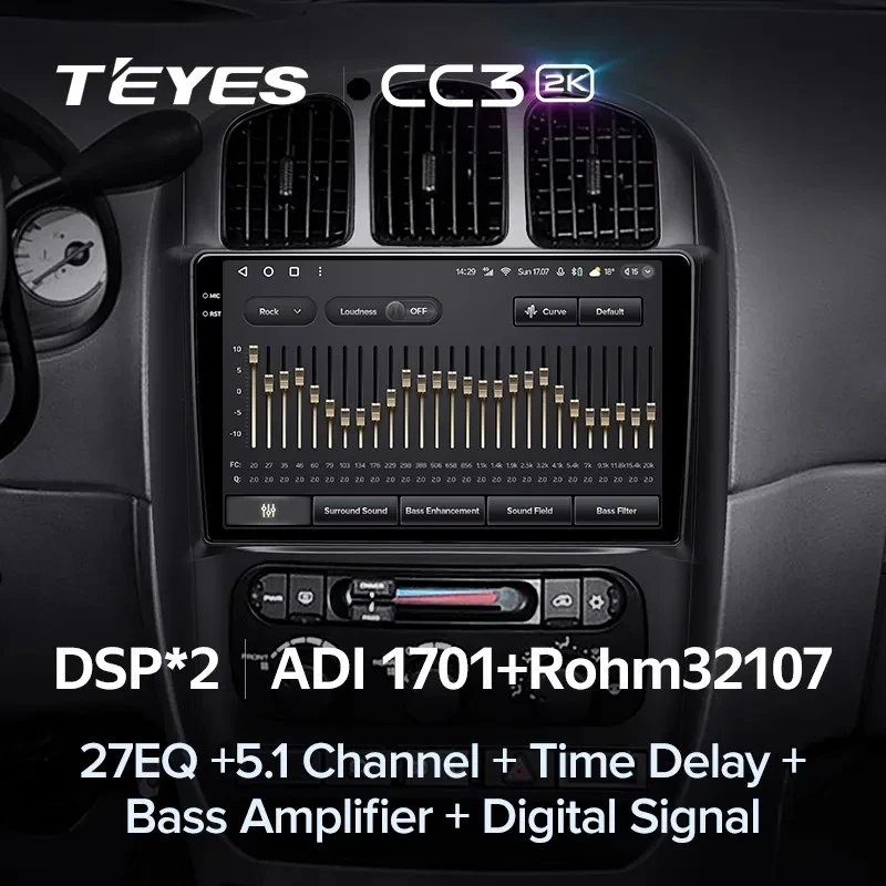 Штатная магнитола Teyes CC3 2K 4/64 Chrysler Town &amp; Country 4 RS (2000-2007) Тип-A